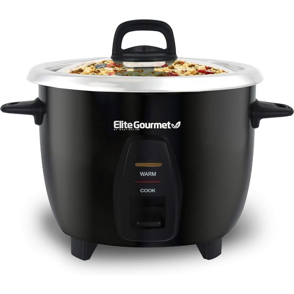 Elite Gourmet 10 Cup Electric Rice Cooker Makes Soups Stews Porridges Grain